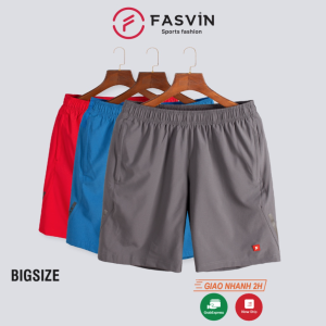 Quần short nam Big Size Fasvin D20210.HN vải dù gió co giãn mềm mại thoáng mát cho người từ 80 - 100 kg