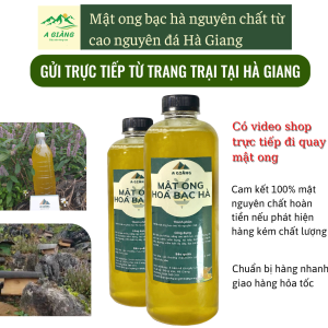 Mật ong bạc hà nguyên chât- mật ong bạc hà gửi trực tiếp từ trang trại ong Hà Giang - cam kết mật ong nguyên chất không gấy nóng - mật ông honey Hà Giang - mật ong rừng nguyên chất