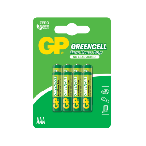 GP Carbon Zinc Greencell AAA Battery (Card of 8)