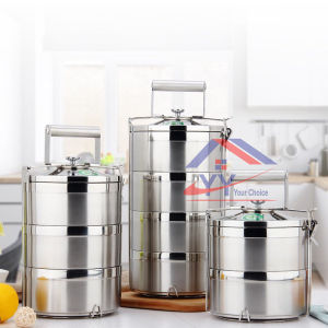 SUS304 Food Carrier / Lunch Box / Tiffin Carrier / Mangkuk Tingkat Nasi (14cm/16cm)