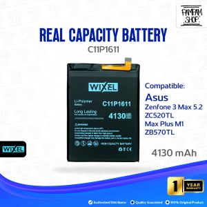 WIXEL Baterai C11P1611 Asus Zenfone 3 Max 5.2 Inch ZC520TL / Max Plus M1 ZB570TL X008DA Real Capacity Batre Batrai Battery Double Power Ori Original Dual HP Handphone