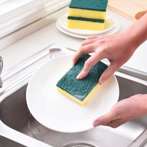 🔥Orfila Sponge Scourer Multipurpose Cleaning Scrub Kitchen Dish Scrubber Wash Scouring Pad COD