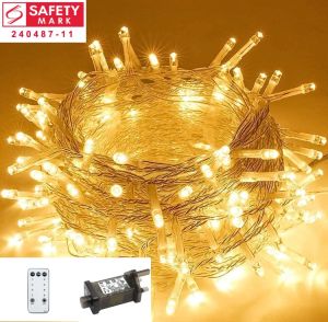 STARZ - SG SAFETY MARK 31V 10 or 20 Meter Splash Proof Outdoor Led Fairy String Lights Warm Christmas Festive Party Wedding Lightings
