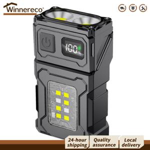 [Winnereco Flagship Mall]COB SMD หมวกคลิปแสง 500LM แบบพกพาทำงาน Power จอแสดงผลที่มีประสิทธิภาพ MINI ไฟฉายหมุนได้สำหรับตั้งแคมป์ตกปลาเดิน