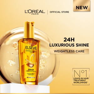 L’Oréal Paris ELSEVE Extraordinary Oil Gold 4x Shine Hair Serum Hair Treatment for All Hair Types 30ml / 100ml