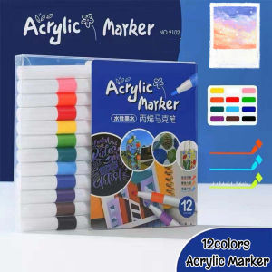 12 24 36 48 60 Colors DIY Acrylic Marker Pen Set Highlighter Markers Painting for Rock Glass 6 colors Wholesale Notebook Spring School Supplies