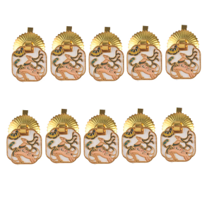 10Pcs Tin Box Decorative Handle Metal Pull Handles Box Decorated Drawer Door Rings for Gift Packaging and Furniture