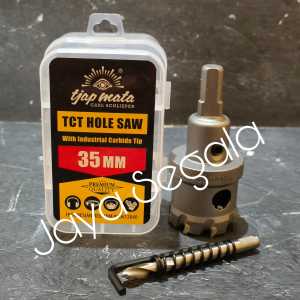 Tjap Mata hole saw TCT 35mm Bor pelubang baja stainless besi alumunium
