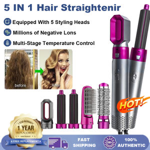 XIAOMI 5 in 1 Electric Hair Dryer Blow Hair Curler Set Detachable Styler Hair Curler Dryer Comb Kerinting Rambut