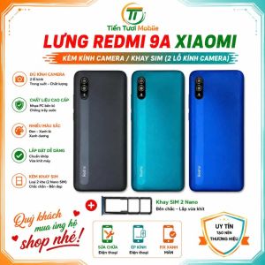 Nắp Lưng xiaomi redmi 9akèm kính Camera / khay sim