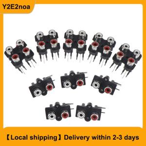 【Local shipping】 5Pcs 2/4 hole RCA Female Stereo audio Jack AV Audio input socket Connector