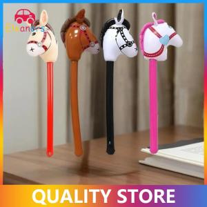 [Eleanor] 1Pcs Inflatable Horse Head Balloon Blow Up Pony Stick Toy Halloween Party Supplies Inflatable Stick Childrens Toys