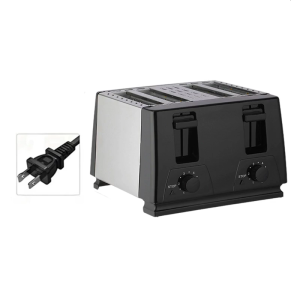 เครื่องปิ้งขนมปังแบบ4ชิ้นสำหรับใช้ในบ้านสะดวกแผงควบคุมแยกคู่แบบปรับได้สำหรับแซนวิช