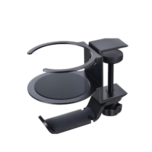 Cup Holder Headphone Hanger Under Desk Headset Stand Desk Setup