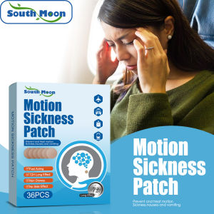 South Moon Motion Sickness Patch for Behind Ear for Travel Nausea and Vomiting Use Sickness Patches Relief Non Drowsy Travel Carry Relieves Dizziness Vomiting Motion Sickness Patch（36pcs）