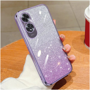 Case OPPO A60 Luxury Gliter TPU Premium Silicon Plating Clear