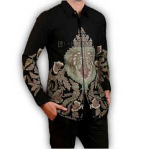 Kemeja Batik Pria Lengan Panjang - Kemeja Batik Pria Modern - Kemeja Kantor Batik Pria Dewasa
