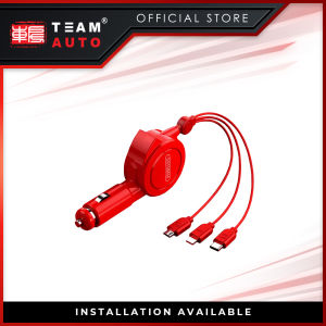 TeamAutoCare TAC40320 3 in 1 Retractable Car Charging Cables