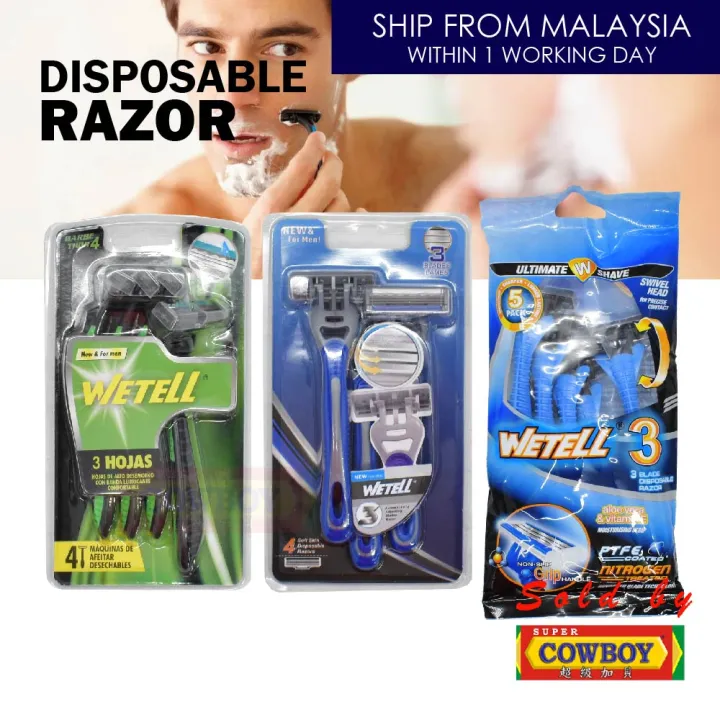 ( WT14201-10 4Pcs ) Wetell Disposible Shaver Razor /Shaver Non Slip ...