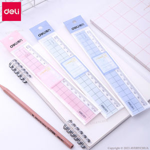 DELI Ruler 18CM 得力直尺 Pembaris Plastik 18CM 透明塑料尺 Pembaris Jelas Ukuran Tepat Plastic Ruler Transparent Stationery School
