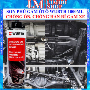 [LIMIDI] Sơn Phủ Gầm Ô tô - Phủ Gầm WURTH - Sơn Phủ Gầm - Xịt Gầm Xe - Xịt Phủ Gầm - Sơn Gầm Ô tô - Phủ Gầm Ô tô - Chai Xịt Phủ Gầm - Sơn Phủ Gầm Cao Su Non - Phủ Gầm Chống Rỉ Sét - Chai Xịt Phủ Gầm Ô tô - WURTH 1000ML