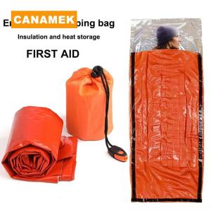 【CANAMEK】 Emergency Sleeping Bag Ultra Waterproof Mylar Thermal Blankets Lightweight Survival Sleeping Bag Keep Warm For Camping Hiking