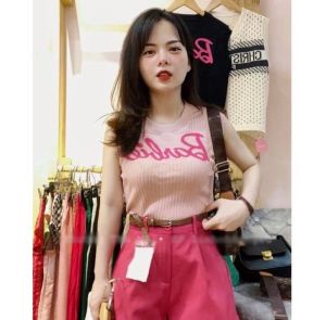 💥[A006] Áo len thun nữ Montoghi dệt kim Quảng Châu CỔ POLO in chữ Barbie xinh xắn và thanh lịch - L2M