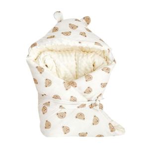 Baby Swaddle Blanket Hooded Winter Wrap Sleeping Bag for Infant Boys Girls Breathable Sleep Sack Newborn Cozy Bedding