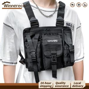【Winnereco】 กระเป๋าเสื้อคลุมสบาย ๆ ผ้า Oxford Molle ไหล่กระเป๋าถุงปรับได้หลายกระเป๋าน้ำหนักเบาสำหรับการเดินทางปีนเขาปั่นจักรยาน