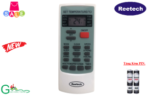 Remote Điều khiển từ xa điều hòa Reetech - Reetech RT 1HP 1.5HP 2HP 2.5HP - Chất lượng tốtmới 100%-Tặng kèm Pin