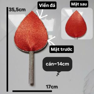 (1 cái) Phôi quạt viền đá xốp kim tuyến có cán nguyên liệu làm quạt hầu đồng hầu thánh.