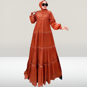 Gamis Kondangan Terbaru 2023 JELITA DRESS SHIMMER MIX BRUKAT KANCING DEPAN Dress Wanita Jumbo Viral