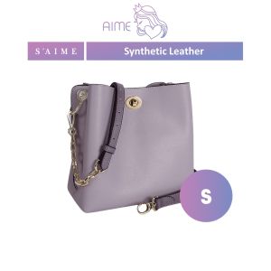 [PRE-ORDER] SAIME | Double Belt 2 Ways Butterfly Turn Lock Bucket Bag (S) - Aime Empire (ETA:2023-11-25)