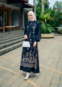Gamis Bordir Floral Premium Maxi - Pakaian Muslim Wanita Dewasa Remaja Terbaru 2025