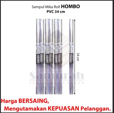 Sampul Plastik Mika Rol Micro Lebar 34 Cm / Sampul Bungkus Buku Paket Pelajaran Ukuran Besar 340 mm / Roll - Gulungan Panjang