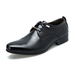SENSIPIC#Mens Leather Shoes Retro British Design Shiny Business High Quality PU Leather Material