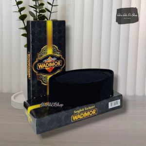 Peci Hitam Wadimor | Kopiah Hitam Manis Anak Dewasa | Songkok Hitam Premium