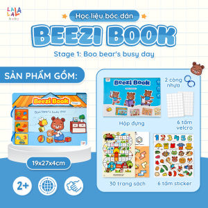 Học liệu bóc dán Busy Book cho bé Lalala Baby nhiều chủ đề đa dạng song ngữ Anh Việt