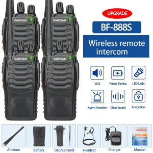【COD】2pcs Baofeng 888S 5W Set of 2 Interphone Two-Way Radio Walkie Talkie UHF Transcei Single Unit 16 Channel