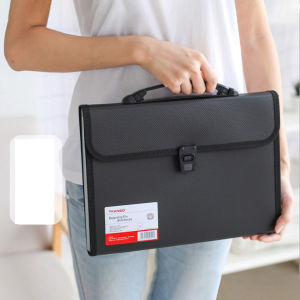 A4Expanding File Folder Document storage with handle 13 Pockets Size Long folder file organizer long