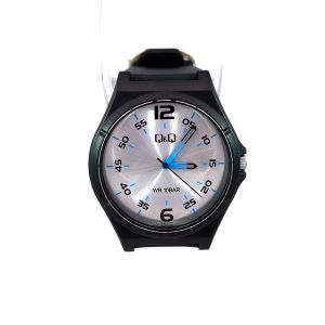 Q&Q V04A-004VY* Silver Sunray & Blue Casual Analog Watch