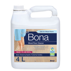 Bona Wood Floor Cleaner Liquid | Wooden Floor Cleaner | Robot Liquid | Suitable for Varnished or Hard-Waxed Wood Floors | 4 Litre Floor Cleaning Liquid Refill Bottle