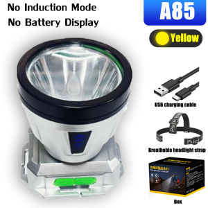 Super Bright Headlamp Rechargeable High Power White Light Yellow Headlamp Waterproof Camping Light Fishing Headlight Flashlight Rechargeable LED Searchlight head light headlamp flashlight head lamp headlamp rechargeable water proof
