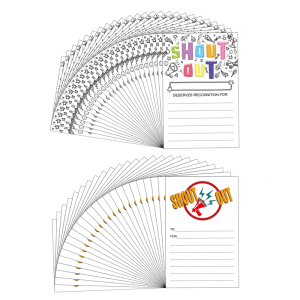 25 Counts Fun Shout Out Cards Recognition Reward Cards 4x6Inch Reward Cards For Students Teachers Employees Office Staff