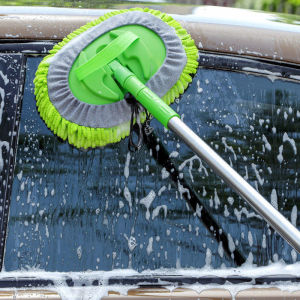 Car Glass Wash Brush Soft Washing Mop Car Wash Brush with Long Handle Chenille Flexible Telescopic