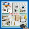 แผ่นเส้นใยไม้อัด 3 สี แผ่นตัวอักษร ขนาด 76x56 ซม. สกัวดิส อิเกีย Pegboard with letters SKADIS. 