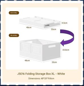 💟SOLUTION65💟 PP Foldable and Stackable Storage Box Wardrobe Storage Bin Cabinet Organizer Storage Box Closet Organizer
