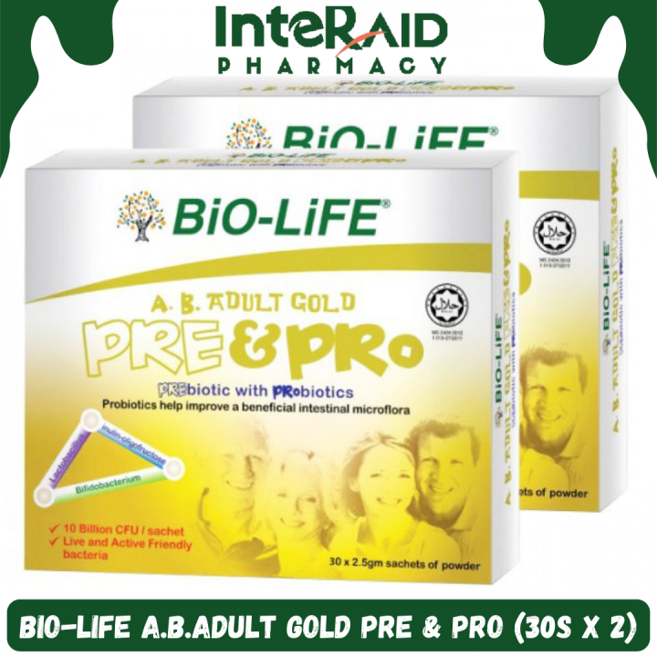 Bio Life A B Adult Gold Prebiotics And Probiotics 30s X 2 Lazada