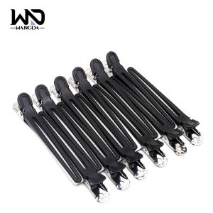 ช่างทำผม12PCS อลูมิเนียมอัลลอยด์ตัดผมกิ๊บติดผม Professional Salon Tools