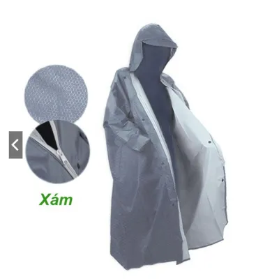 Áo Mưa Dây Kéo TrướcMăng TôÍch kỷ ThờI Trang .Chất Liệu Vải Dù Da CáTổ Ongsiêu nhẹ Cao Cấp đường may tỉ mỉ chắc chắn